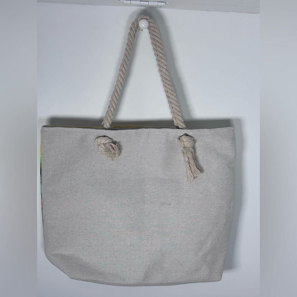 NWOT Sunflower Field Canvas Rope Handle Tote Bag Medium Size 12x17x5 - Picture 5 of 6